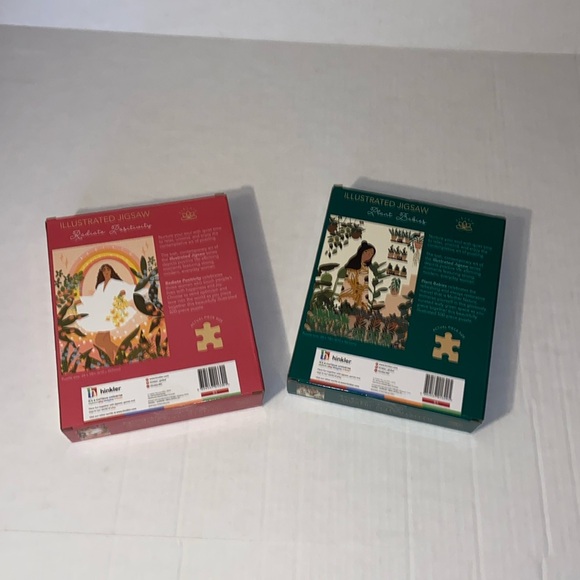 Hinkler 2 Illustrated 500 Piece Puzzles “Radiate Positivity” And “Plant Babies” - Picture 2 of 4